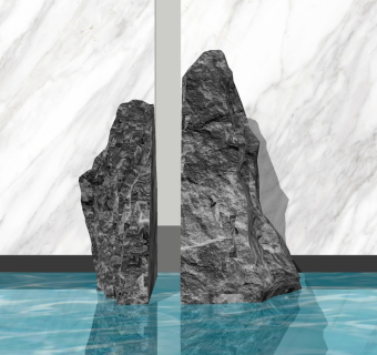 精品景石su模型