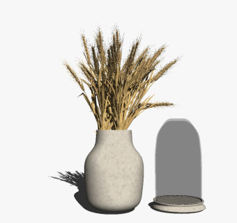 精品装饰花艺花瓶 绿植盆栽su模型