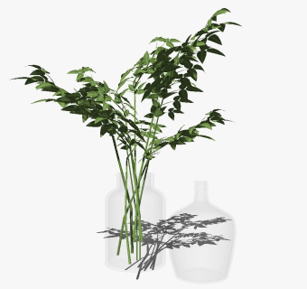 精品装饰花艺花瓶 绿植盆栽su模型