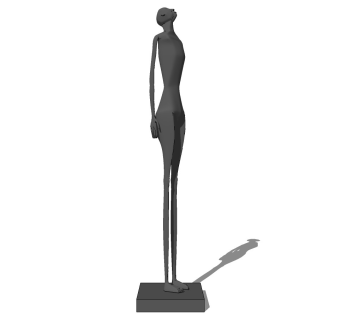 现代创意人像雕塑SU模型