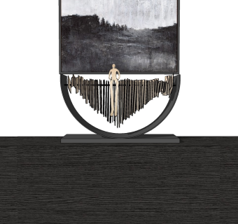 室内人物雕塑摆件SU模型