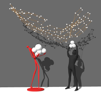 现代创意人像摆件雕塑SU模型