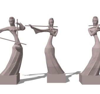 创意人物雕塑SU模型