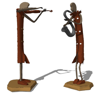 创意人像雕塑SU模型