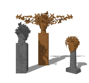 创意人像雕塑SU模型