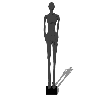 现代创意人物雕塑su模型