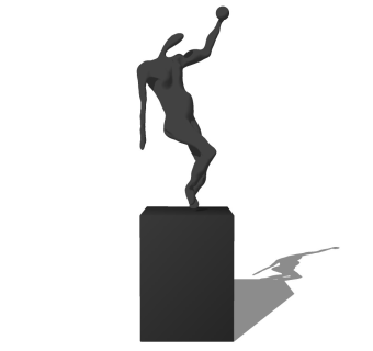 现代创意人物雕塑SU模型