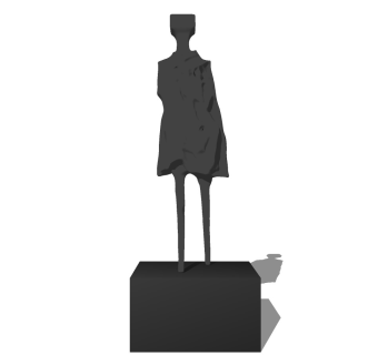 现代创意人物雕塑SU模型