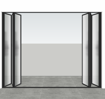 折叠门长虹玻璃折叠门窄边框折叠门su模型下载