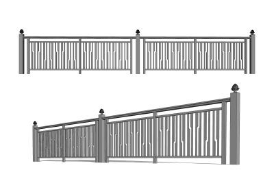 现代护栏su模型下载