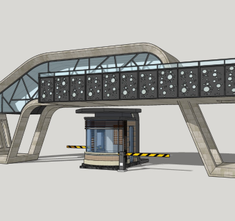 现代大门SU模型下载