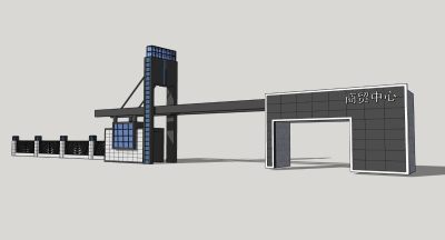 现代大门SU模型下载