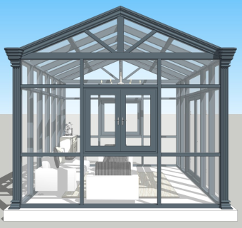 人字顶阳光房，欧式阳光房，铝合金阳光房