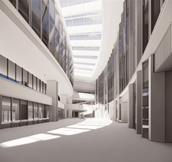 科技中庭，商场中庭，科技楼