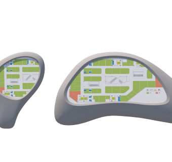 现代标识牌 商场楼层指引标识牌