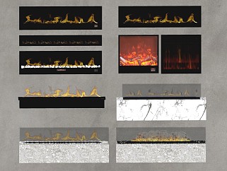 现代壁炉火焰火堆壁炉火焰火堆燃气壁炉燃气火焰摆件电子壁炉玻璃壁炉