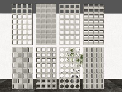 现代空心砖镂空砖水泥砖预制砖景墙围墙屏风隔断石材背景墙水泥构件