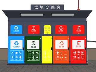 现代垃圾房垃圾桶垃圾分类房垃圾箱小区垃圾分类
