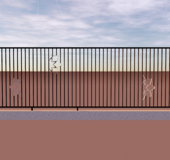 新中式铁艺围墙