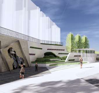 现代景墙、壁画