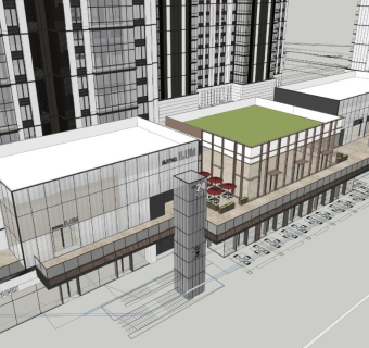 现代商业街区 高层住宅小区 沿街商业