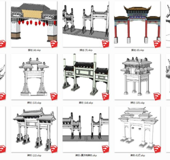 史上最全牌坊集合 古建素材