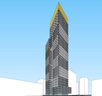 超高层 双塔 H形塔楼 W酒店风格 酒店 公寓 空中庭院