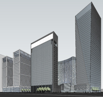 高层办公塔楼 城市CBD 金融城