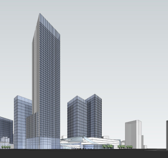 商业综合体 超高层 塔楼群 沿街商业 城市CBD