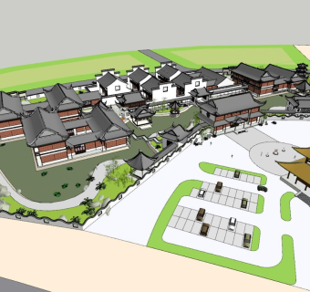 精品会所 仿古园林 中式庭院 仿古建筑