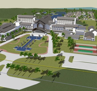 海岛度假酒店 现代风格坡屋顶