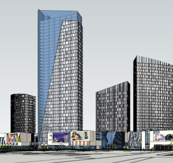 超高层塔楼 商业综合体 城市商业区