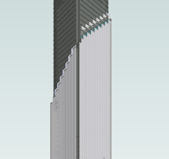 超高层办公塔楼 螺旋公共空间