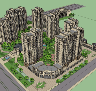 新古典住宅小区 底商