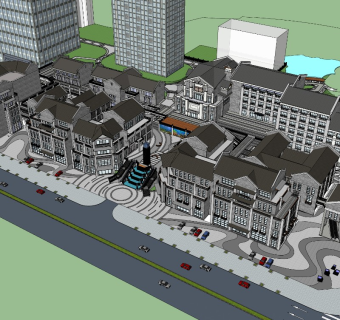 民国风新中式商业街 街区式商业