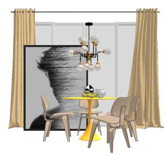 简约北欧风轻奢餐厅