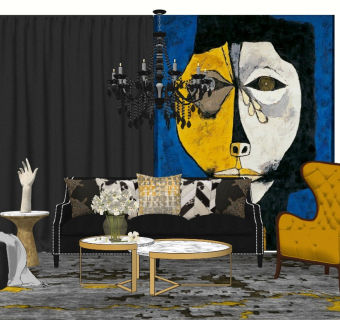 装饰主义艺术家客厅