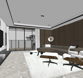 港式豪宅简约装饰风格 客厅餐厅主卧次卧卫生间全装修