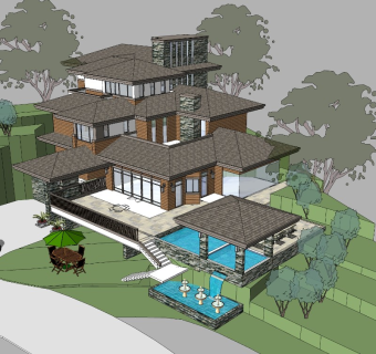 美式草原风山地别墅民宿