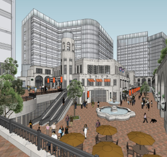 新古典主义商业街 拱廊商业街