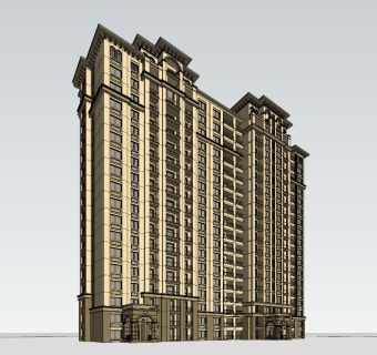 新古典主义高层住宅 坡屋顶