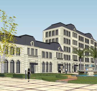 法式沿街商业步行街