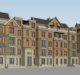 海派风格多层住宅 简约欧陆风住宅