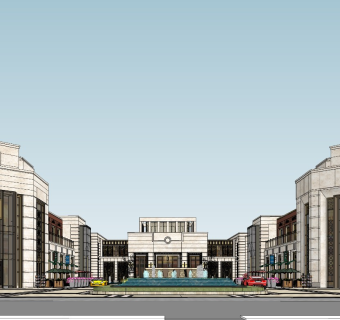 新古典风格会所 欧式沿街商业