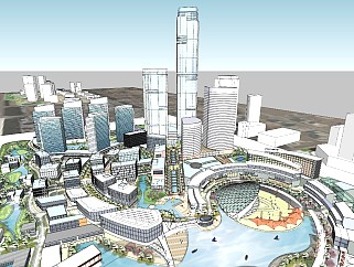 城市规划 新城设计 城市CBD 景观城市 高层塔楼群