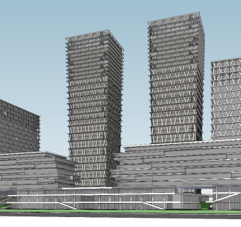 超高层塔楼 城市CBD 高层塔楼群 总部办公楼