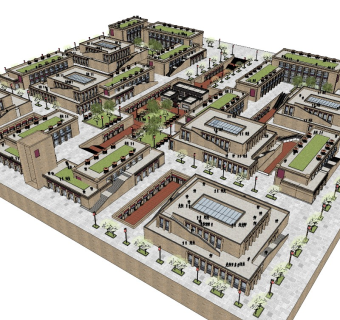 古巴比伦风街区式商业阿拉伯风格商业街商业社区