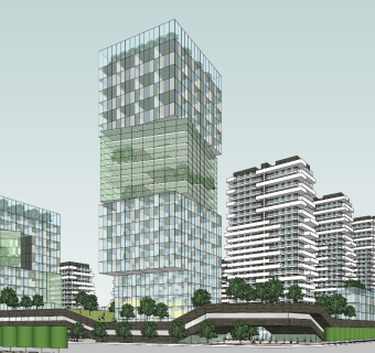 城市超高层社区 高层办公楼高层公寓