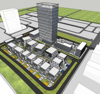25高新技术产业园设计创意产业园高层办公塔楼
