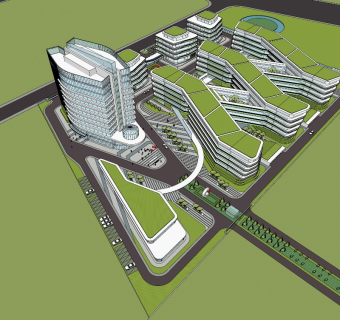 04高新技术产业园区 办公园区 多层办公楼